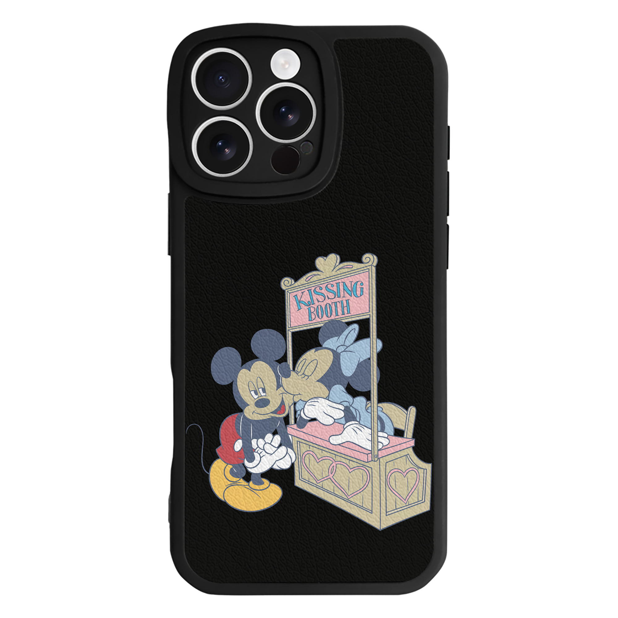 （画像用） ミッキーマウス Mickey Mouse 【iPhone 16シリーズ対応】シリコンスマホケース（レザー調） 材質：シリコン